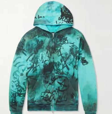 China Graffiti-Druck übergroßes, bedrängtes, zerrissenes Hoodie zu verkaufen