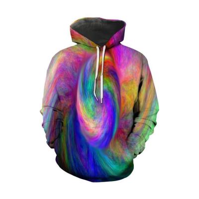 China Men's Graphic Print Long Sleeve Drawstring Hoodie Pullover Sweatshirt for sale