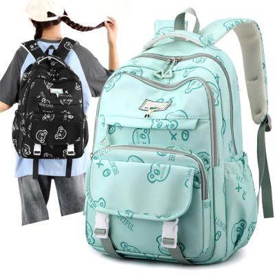 China Student Schoolbag All Over Print Middle school Student Backpack Large Capacity Outdoor Leisure Backpacks for sale