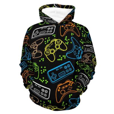 China Herren Hoodie Langärme 3D Druck Ziehseile Casual Mode Pullover Sweatshirt mit großer Tasche zu verkaufen