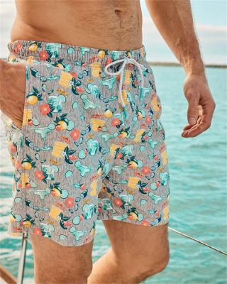 Chine Corses de bain sur mesure pour hommes Impression florale sèche rapide Inseam Shorts de planche d'étirement avec couche de compression Costumes de bain à vendre