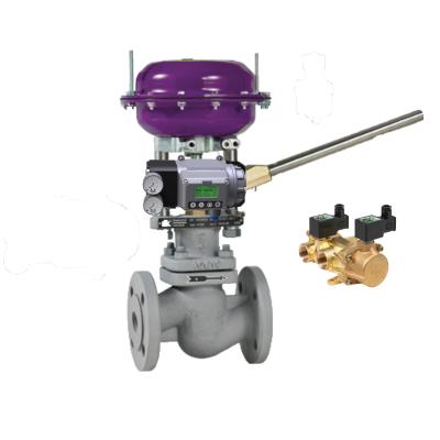 중국 Masoneilan SVI3 포지셔너와 ASCO Brass SOLENOID 밸브 210 시리즈를 제어하는 Pneumatic 제어 밸브 판매용