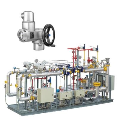 China Valve Switching Skid with electric valve actuator Auma SO SOR electric actuator for sale