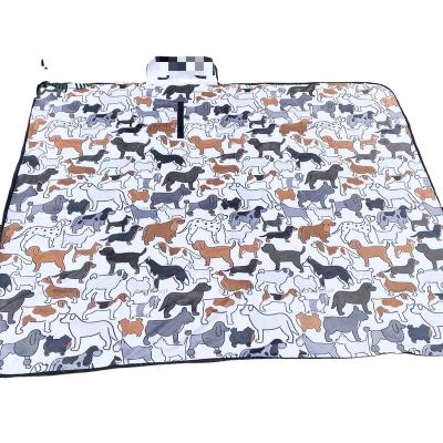 China Portable 70x100cm Waterproof Printing Dog Mat Carry Easy Carrying Storage Play Mat Durable Comfortable Unique Customized for sale