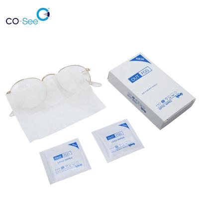 China Single Pack Single High Quality Pre-moistened Cleaner Wiping Cloth Anti Fog Screen Glass Cloth for sale