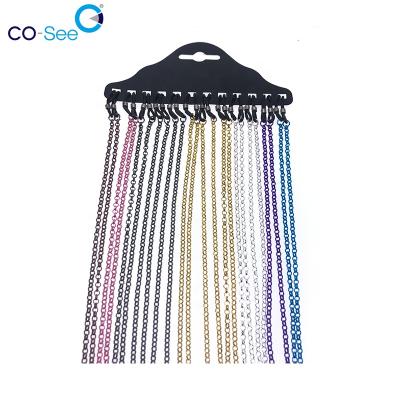 China Non-slip Metal Link Beaded Glasses Sunglasses Retainer Strap Neck Band Chain Reading Accessories for sale