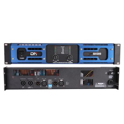 China Best Selling SD1300 Professional Quality 400 8 Attenuation Factor Stereo 1300w 2 Channel Audio Power Amplifier SD1300 for sale