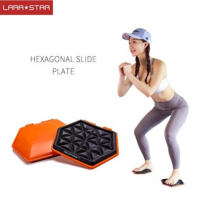 China Yoga Exercise Shape Hex Folding Discs Pump Sliding Floors Core Sliders For Abdominal Trainer for sale