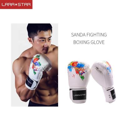 China Comfortable Custom Logo Professional Adults Boxing Thai Muay Fighting Training Gloves PU Leather Sports Fighting Gloves for sale