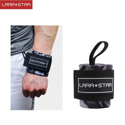 China Weight Lfiting Camouflage Fitness Wristband Pressure Booster With Bench Elastic Push Strength Bandage Lifting Hard Pull for sale