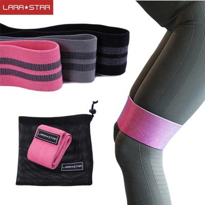 China Polyester Fabric Yoga Fitness Hip Bands Elastic Exercise Workout Resistance Loop Bands for sale