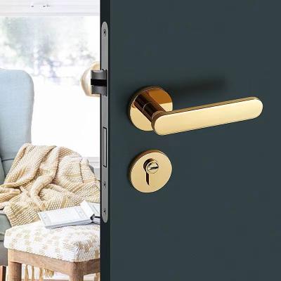 China Modern European Style Door Handle Hardware Zinc Alloy Interior Door Handle For Home Office for sale