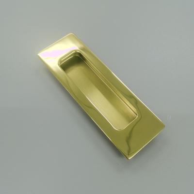 China Modern Stainless Steel Kitchen Rectangle Shape Concealed Door Handle Inlay Pull Handle for sale