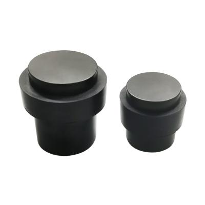 China Modern Popular Stainless Steel Door Stopper Pin Column Black Silicone Rubber Door Slam Stopper For Bedroom for sale