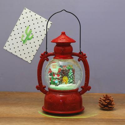 China Simple Electric Barn LED Lantern Christmas Light Music Christmas Ornaments For Christmas Gifts for sale