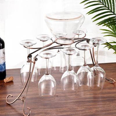 China Storage Folding Storage Rack Iron Wine Glass Wine Rack Simple Display Rack Wine Glass Rack for sale