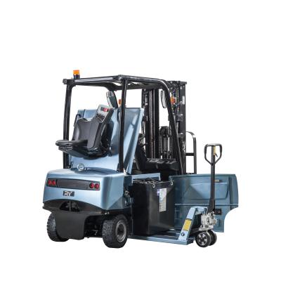 China Building material shops mini forklift 2.5 ton battery operated electric forklift with attachment for sale