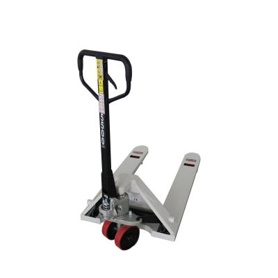 China Corrosion Protection China Factory 2.5ton Hand Pallet Truck Fluctuating Price With PU Tandem Wheel for sale