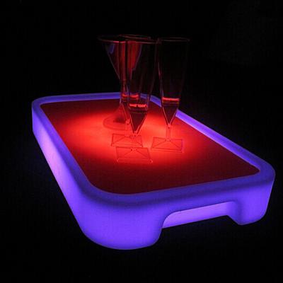 China Viable Unique Plastic LED Glow Serving Non-Skid Tray for sale