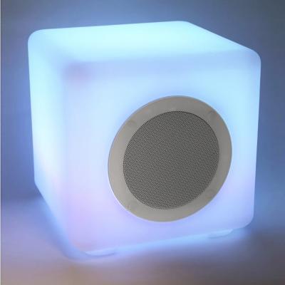 China Free-Customized Height Cube Mini Waterproof Led Speaker for sale