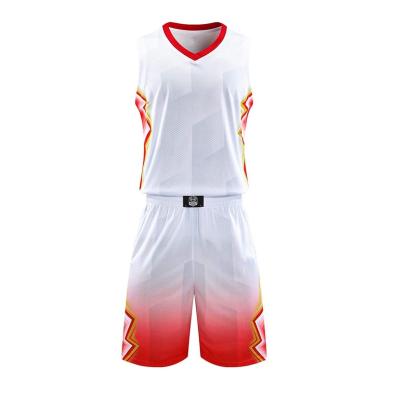 China FREE SAMPLE Antibacterial Mens Basketball Tank Top And Shorts Team Uniform With Pockets Sportswear Uniform for sale