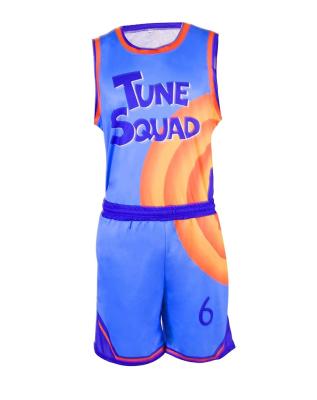 China FREE SAMPLE Antibacterial Mens Basketball #6 Jersey Adults Space Basketballers Shirts With Shorts for sale