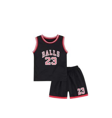 China FREE SAMPLE Toddler Basketball Tank Top Antibacterial Baby Boy Girl Letters Beach Top Track Shorts Sets Boy Summer Clothes for sale