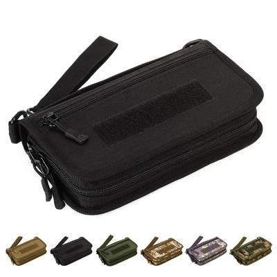 China With USB FREE SAMPLE Sales Camouflage Men Wallet Purse Along Card Hot Tactical Nylon Waterproof Pocket Phone Purse Good Quality for sale