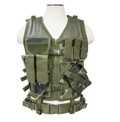 China Star Leather Tactical Vest FREE SAMPLE Backpack Woodland Vest Harness Outdoor Military Duty Vest for sale