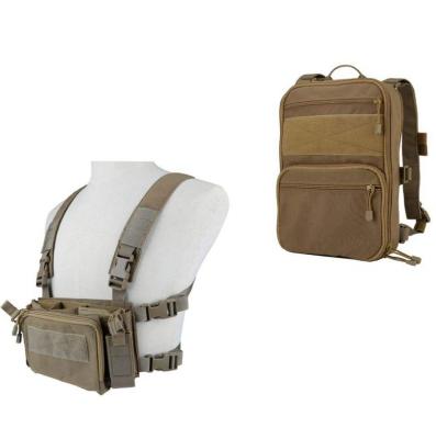 China FREE SAMPLE Leather Backpack Chest Rig Vest Military Tactical Vest For Air War Game Paintball Soft Shooting Vest for sale