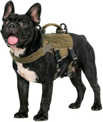 China FREE SAMPLE Leather Backpack Tactical Dog Harness Puppy Harness With Handle Military Vest For Small Dogs for sale