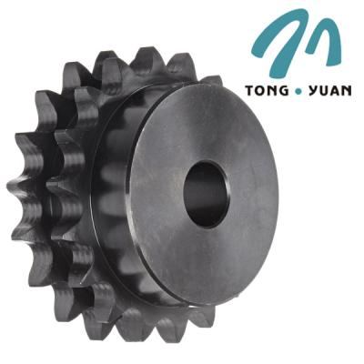 China Double Strand Steel Standard Plain Bored Chain Sprocket for sale