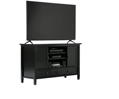 China (Height) Adjustable Simple Design TV Stands Wooden TV Cabinet Morden Black TV Stand for sale