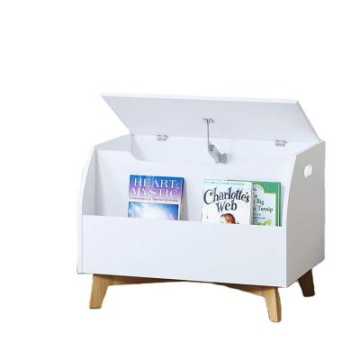 China Adjustable (height) morden simple design kids white wooden toy box toy storage for sale