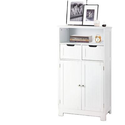 China Modern bathroom cabinet with 2 drawers, bathroom locker with door and shelf for sale