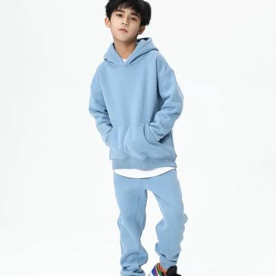 China Maternity OEM Kids Oversized Pullover Children's Hoodie Sports Suit 360 Knitted 100% Cotton Plush Sweater Suit For Boy for sale