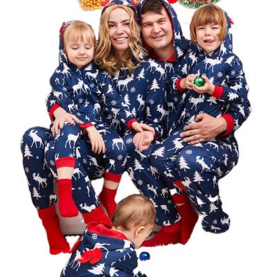 China QUICK DRY Family Suit Printing Reindeer Wear Sleepwear Women And Baby Cheap Home Pajamas Two Pcs Set Red Reindeer Christmas Family Christmas for sale