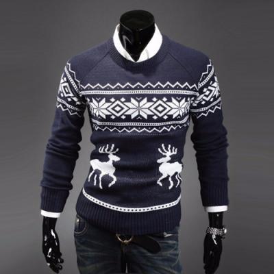 China OEM Anti Shrink Custom Man Off Shoulder Cardigan Ugly Christmas Knitted Sweater Pullover for sale