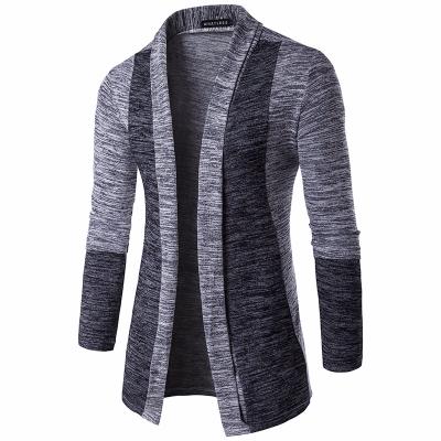 China OEM Anti-Shrink Custom Men's Pure Color Knitted Cardigan Quilted Sweater Jacket for sale