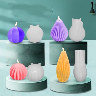 China Wholesale Viable Unique Decorative 3d Mold Designer Custom Candles Making Silicone Molds Candle Mold for sale