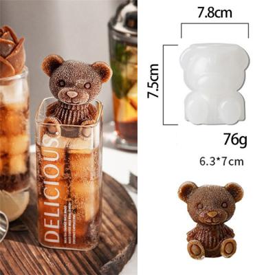 China Wholesale Custom Viable Cute Bear Shape Food Grade Factory Silicone Moldes Universal Ice Molds Candle Silicone Mold For DIY for sale