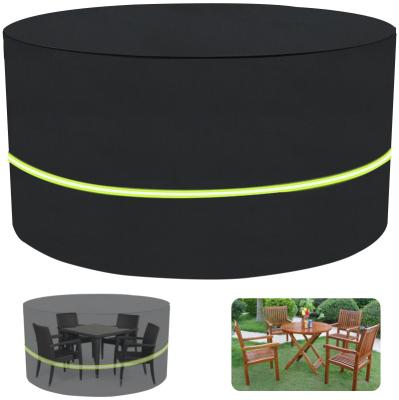 China Black cover cheap price waterproof dustproof cover and high quality outdoor dustproof round table cover round table cover for sale