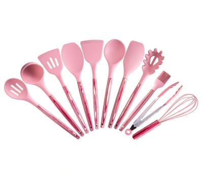 China Sustainable Hot Sale Utensils Set New Wooden Handle Silicone Kitchen for sale