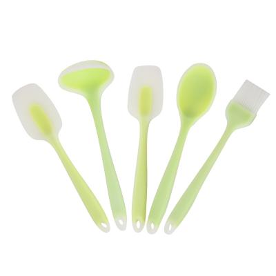 China Universal 5 Pieces Kitchen Utensils Set Silicone Premium Silicone Kitchenware Utensil Set Premium Silicone Kitchen Utensil Set for sale