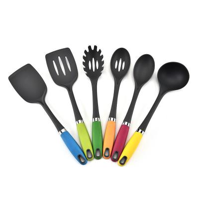 China Top Quality Sustainable Hot-selling Nylon And TPR Handle With Metal Circle Kitchen Utensil 6 Pieces for sale