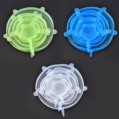 China Amazon hotsale LFGB stocked Resilient silicone stretch lids food saver cover fresh fruit bowl cups stretch lid for sale