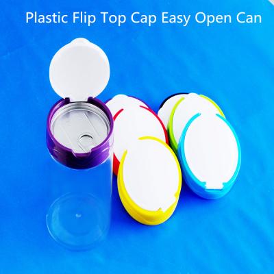 China 500ml Candy PET Plastic Easy Open Box With Flip Top Cap for sale