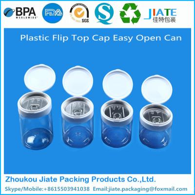 China Factory Plastic Easy Open 360ml Candy Box With Flip Top Cap for sale