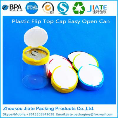 China Plastic Candy PET Pop Top Container For Candy , Peanut Butter Packaging for sale