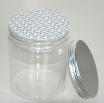 China 280ml Candy Factory PET Plastic Aluminum Screw Cap Jar for sale